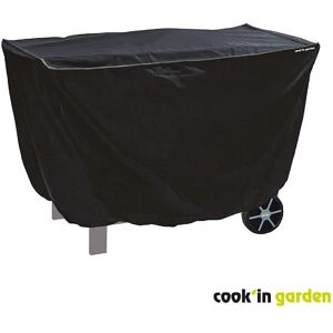 Grill-/Plancha-Hülle - Rechteckig - Wasserabweisend und wasserdicht - Maße: L.125xB.60xH.80cm (klein) Cook'in Garden Schwarz