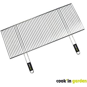 Cook'in Garden - Nachschneidbarer Grillrost - Rechteckig - 2 Griffe - 100x40 cm