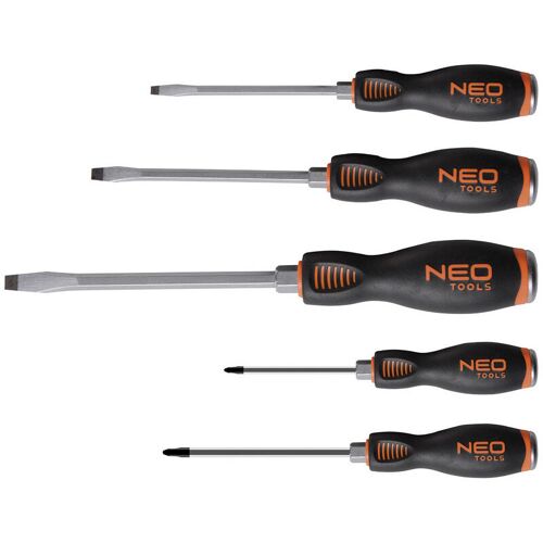 NEO TOOLS 5 tlg. Schraubendreher Set aus S2-Stahl 25 Jahre Garantie