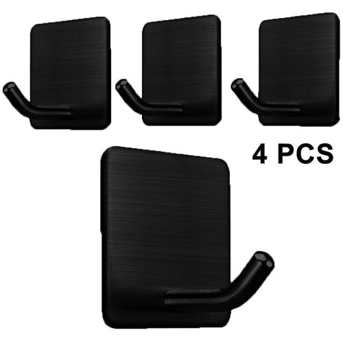BEBUSINGOTO 4er-Pack Klebehaken, robuste Wandhaken aus Edelstahl