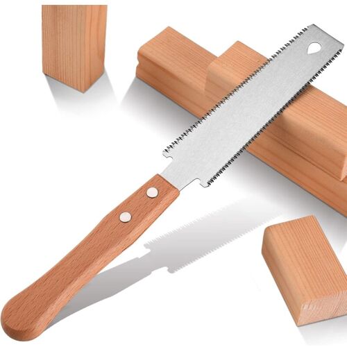 Memkey - Kleine Handsäge für die Holzbearbeitung, 15,2 cm flexible Klinge, doppelschneidig, Handbücher, Hobby, Heimwerker, scharfe und leichte