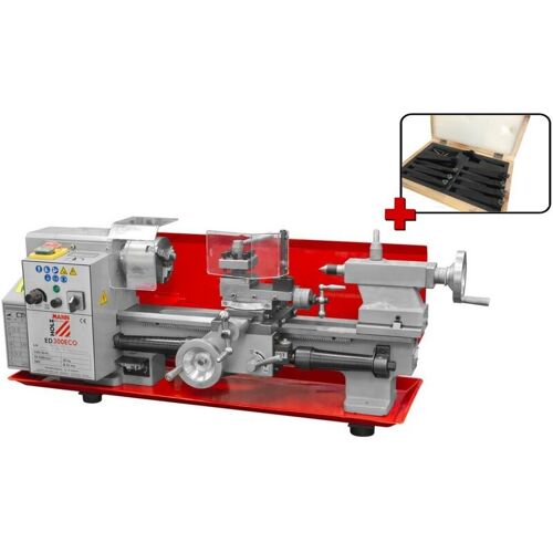 Holzmann - metalldrehmaschine drehmaschine ED300ECO + drehstahlsatz 9TLG10