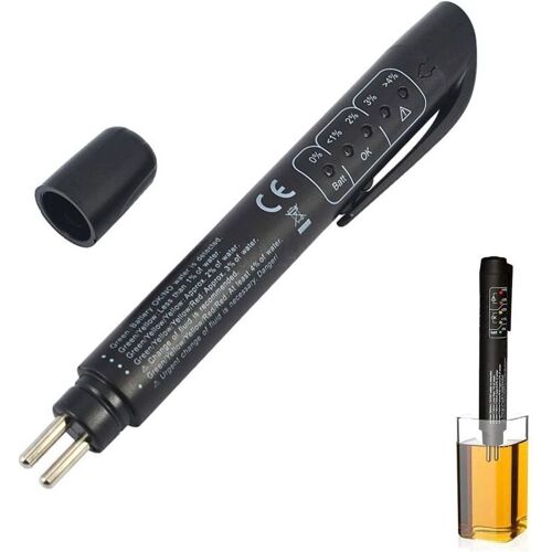 ZVD Bremsflüssigkeitstester, Auto-Bremsflüssigkeitstester, Bremsflüssigkeitstesterstift, Digitaler Bremsflüssigkeitstester, 5 LED-Anzeige