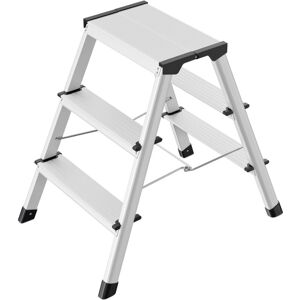 D60 4443-701 Aluminium Doppel-klapptritt Klappbar Arbeitshöhe (max.): 235 Cm Silber, Schwarz 2 - Hailo D60 4443-701 Aluminium Doppel-klapptritt Klappbar Arbeitshöhe (max.): 235 Cm Silber, Schwarz 2 - Hailo