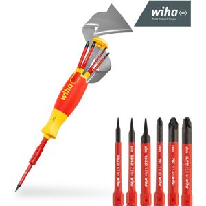 CHUANGO Schraubendreher Set Liftup Electric 6-tlg. Mit Verstaubarem Bit Set (38613) I Schraubenzieher Satz Mit Bit Magazin Aus Slimbits Für Elektriker, Bithalter, Schlitz/ Kreuzschlitz/ Plusminus - Wiha CHUANGO Schraubendreher Set Liftup Electric 6-tlg. Mit Verstaubarem Bit Set (38613) I Schraubenzieher Satz Mit Bit Magazin Aus Slimbits Für Elektriker, Bithalter, Schlitz/ Kreuzschlitz/ Plusminus - Wiha