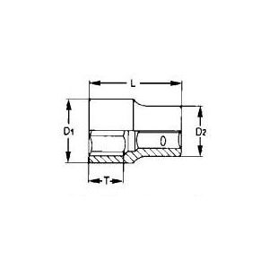 Glas, 1/2, Sechskant, 25mm Tengtools M1205256-c Glas, 1/2, Sechskant, 25mm Tengtools M1205256-c