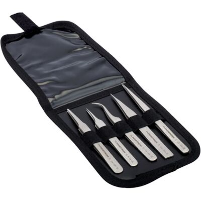 Bahco Satz Hochpräzisionspinzetten Aus Edelstahl, Antimagnetisch Ss, Aa, 2a, 4, 7a 5 Stk. Pro Tasche Bahco Satz Hochpräzisionspinzetten Aus Edelstahl, Antimagnetisch Ss, Aa, 2a, 4, 7a 5 Stk. Pro Tasche