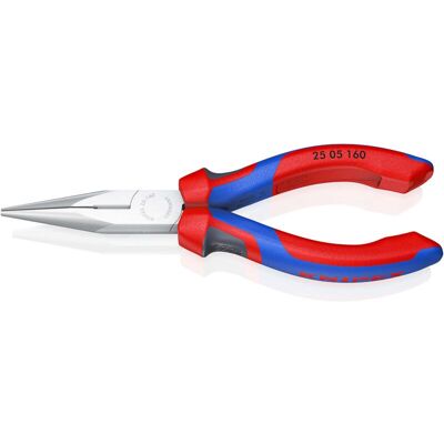 25 05 160 Flachrundzange Schneide Mehrko.-hülle Verchromt 160 Mm - Knipex 25 05 160 Flachrundzange Schneide Mehrko.-hülle Verchromt 160 Mm - Knipex