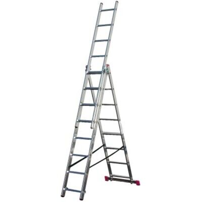 Krause Corda Aluminium Mehrzweck-Leiter - 3x8 Stufen Support Verlängerung Stehleiter Krause Corda Aluminium Mehrzweck-Leiter - 3x8 Stufen Support Verlängerung Stehleiter
