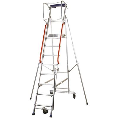 Centaure - Mobile Stehleiter 8 Stufen - Maximale Arbeitshöhe 4.04m - Erm-8 Centaure - Mobile Stehleiter 8 Stufen - Maximale Arbeitshöhe 4.04m - Erm-8
