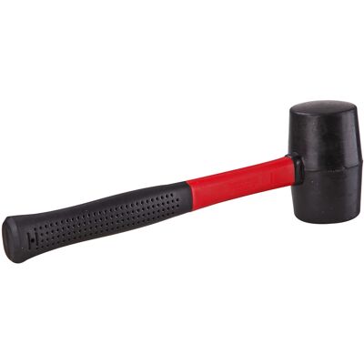 Dema - Gummihammer Hammer Rund Mit Fiberglasstiel Ø Gummi 50 Mm Kopfgewicht 370 G Dema - Gummihammer Hammer Rund Mit Fiberglasstiel Ø Gummi 50 Mm Kopfgewicht 370 G