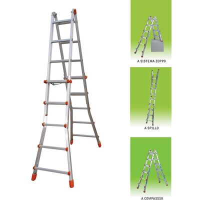 Marchetti Leiter - Aluminium Teleskopisch 5+5 Stufen - Max 5,2m Marchetti Leiter - Aluminium Teleskopisch 5+5 Stufen - Max 5,2m