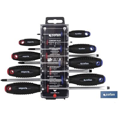 Marke Confort Plus 8-teilig Schraubenzieherset - Schraubenzieher-Set Marke Confort Plus 8-teilig Schraubenzieherset - Schraubenzieher-Set