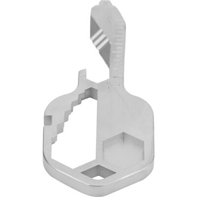 HEAT Tournevis Multifonction Portable 24 En 1, Porte-clés, Ouvre-bouteille, Argent HEAT Tournevis Multifonction Portable 24 En 1, Porte-clés, Ouvre-bouteille, Argent