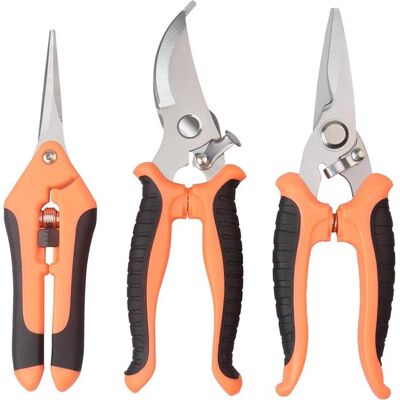 OEM 3-teiliges Gartenscheren-set Ergonomisch Geformte Rutschfeste Griffe Hochwertige Federn Für Müheloses Schneiden Und Moderne Metallklingen Für OEM 3-teiliges Gartenscheren-set Ergonomisch Geformte Rutschfeste Griffe Hochwertige Federn Für Müheloses Schneiden Und Moderne Metallklingen Für