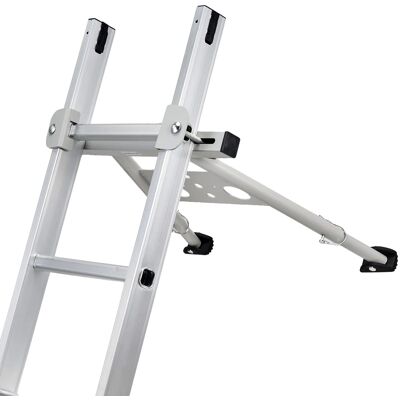 OEM Leiterstabilisator, Hochwertiges Stahlmaterial, Passend Für Leitern Von 30 Bis 44 Cm, Tragkraft Bis Zu 150 Kg, Rutschfeste Gummifüße, Inklusive Werkzeugablage OEM Leiterstabilisator, Hochwertiges Stahlmaterial, Passend Für Leitern Von 30 Bis 44 Cm, Tragkraft Bis Zu 150 Kg, Rutschfeste Gummifüße, Inklusive Werkzeugablage