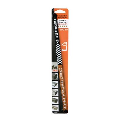 Lames Métaux Cobalt Bimétal X3 300mm Sur Carte - Fischer Darex Lames Métaux Cobalt Bimétal X3 300mm Sur Carte - Fischer Darex