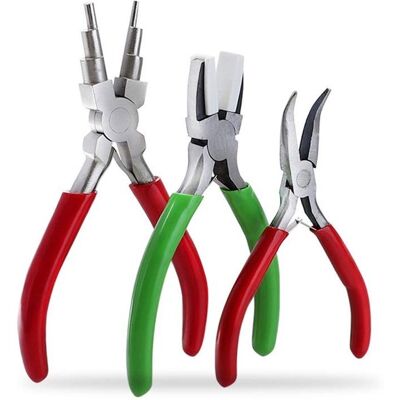OEM Dailygoods Hochwertiges 3-teiliges Schmuckzangen-set Nylon-backenzange Gebogene Spitzzange Schräge Zange Kohlenstoffstahl Rutschfester Griff OEM Dailygoods Hochwertiges 3-teiliges Schmuckzangen-set Nylon-backenzange Gebogene Spitzzange Schräge Zange Kohlenstoffstahl Rutschfester Griff