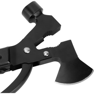 JUTE 15-in-1 Multifunktions-hammer-axt Für Camping Und Survival: Schraubendreher, Zange, Flaschenöffner (schwarz) JUTE 15-in-1 Multifunktions-hammer-axt Für Camping Und Survival: Schraubendreher, Zange, Flaschenöffner (schwarz)