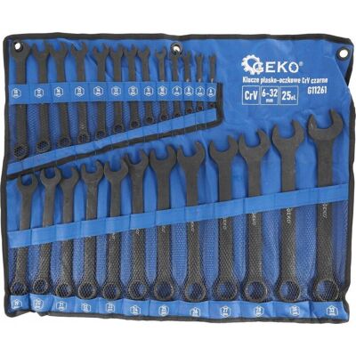 TOOLTEK - G11261 - 6-32mm - Cr-V schwarz - Werkzeugset TOOLTEK - G11261 - 6-32mm - Cr-V schwarz - Werkzeugset