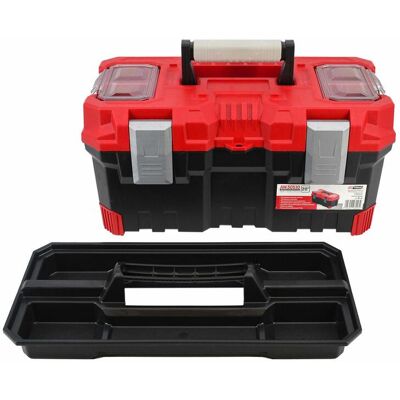 AW Tools Werkzeugkoffer - Robuste Polycarbonat-Organizer, Zweistufige Ablage, Schutz AW Tools Werkzeugkoffer - Robuste Polycarbonat-Organizer, Zweistufige Ablage, Schutz