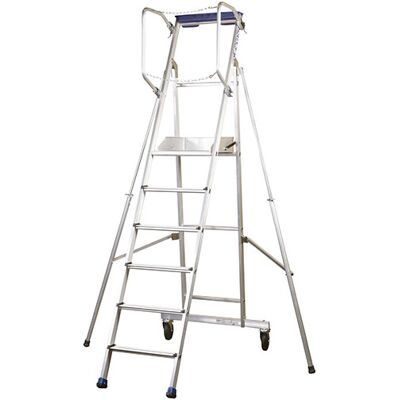Centaure - Mobile Stehleiter 6 Stufen - Maximale Arbeitshöhe 3.53m - Erm-6 Centaure - Mobile Stehleiter 6 Stufen - Maximale Arbeitshöhe 3.53m - Erm-6