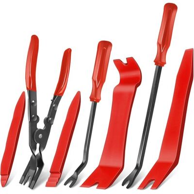 OEM 7-teiliges Kunststoff-werkzeugset Geeignet Zum Entfernen Von Innenverkleidungen Rot Inklusive Brecheisen Und Zange Geeignet Zum Entfernen Von Im OEM 7-teiliges Kunststoff-werkzeugset Geeignet Zum Entfernen Von Innenverkleidungen Rot Inklusive Brecheisen Und Zange Geeignet Zum Entfernen Von Im