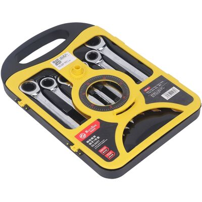 HEAT 7-teiliger Ratschenschlüsselsatz, Metrisch, 72 Zähne, Crv-schlüssel, Handwerkzeug, 8, 10, 12, 13, 14, 17, 19 Mm HEAT 7-teiliger Ratschenschlüsselsatz, Metrisch, 72 Zähne, Crv-schlüssel, Handwerkzeug, 8, 10, 12, 13, 14, 17, 19 Mm