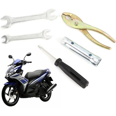 JUTE Motorradzubehörset Inklusive Schraubenschlüssel Und Schraubendreher, Reparaturwerkzeug Für Alle Motorräder JUTE Motorradzubehörset Inklusive Schraubenschlüssel Und Schraubendreher, Reparaturwerkzeug Für Alle Motorräder