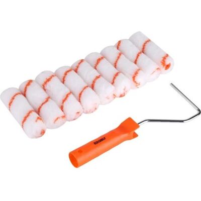 LARGEIGHT Farbroller-set – Professionelles Set Mit Austauschbaren Farbrollern Für Die Wandgestaltung, 10-teilig, 10 Cm LARGEIGHT Farbroller-set – Professionelles Set Mit Austauschbaren Farbrollern Für Die Wandgestaltung, 10-teilig, 10 Cm