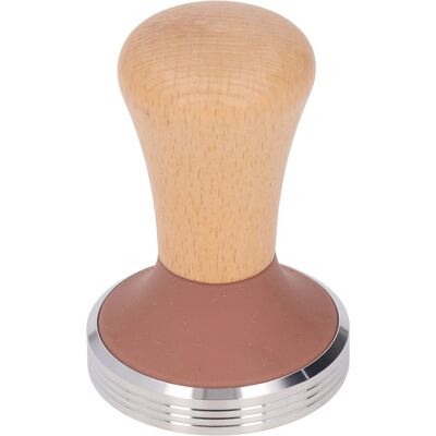HEAT Kaffeetamper Aus Buchenholz Mit Holzgriff, Hammer-kaffeepresse Und Edelstahlfuß, Ideal Für Anfänger Und Erfahrene Baristas, Braun, 51 Mm. HEAT Kaffeetamper Aus Buchenholz Mit Holzgriff, Hammer-kaffeepresse Und Edelstahlfuß, Ideal Für Anfänger Und Erfahrene Baristas, Braun, 51 Mm.