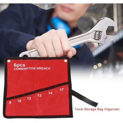 HEAT Werkzeugkoffer Mit 6 Fächern, Strapazierfähiger Canvas-organizer Für Schraubenschlüssel, Zangen Und Verstellbare Schraubenschlüssel, Zur Aufbewahrung An Der Wand Oder In Der Werkstatt, Vielseitige Rol HEAT Werkzeugkoffer Mit 6 Fächern, Strapazierfähiger Canvas-organizer Für Schraubenschlüssel, Zangen Und Verstellbare Schraubenschlüssel, Zur Aufbewahrung An Der Wand Oder In Der Werkstatt, Vielseitige Rol
