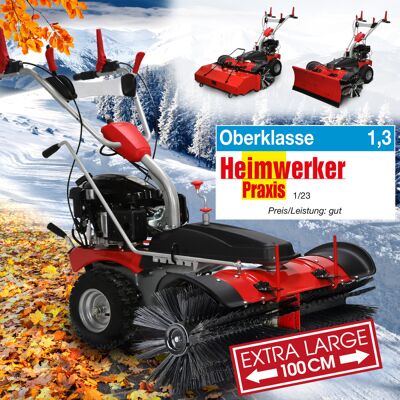 Brast Benzin Kehrmaschine Laubsammler Schneeschieber Xxl Premium 4,8kw(6,5ps) 100cm Arbeitsbreite Elektrostart Schneeketten 3in1 Gerät Brast Benzin Kehrmaschine Laubsammler Schneeschieber Xxl Premium 4,8kw(6,5ps) 100cm Arbeitsbreite Elektrostart Schneeketten 3in1 Gerät