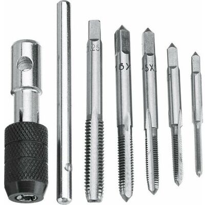 OEM 5-teiliges Metrisches Handgewindebohrer-sortiment M3 M4 M5 M6 M8 Mit 1 Verstellbarem Schraubenschlüssel, Gewindeschneidset Aus Stahl Mit Linksgewindebohrer Mit T-griff Für Gewindeeinsätze OEM 5-teiliges Metrisches Handgewindebohrer-sortiment M3 M4 M5 M6 M8 Mit 1 Verstellbarem Schraubenschlüssel, Gewindeschneidset Aus Stahl Mit Linksgewindebohrer Mit T-griff Für Gewindeeinsätze
