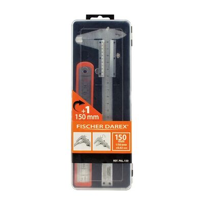 Pied À Coulisse 150mm Avec Coffret Sous Blister - Fischer Darex Pied À Coulisse 150mm Avec Coffret Sous Blister - Fischer Darex