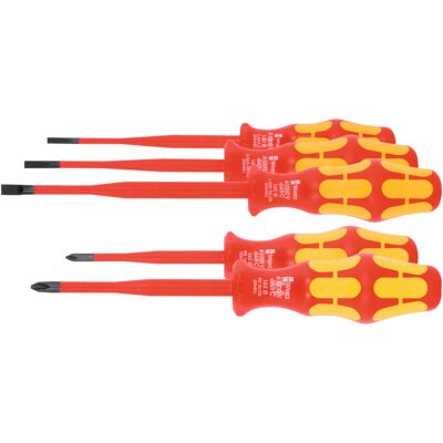 Wera Isolierte Schraubenzieher-Set - Kreuz & Schlitz - 5 Stück - Elektriker Wera Isolierte Schraubenzieher-Set - Kreuz & Schlitz - 5 Stück - Elektriker