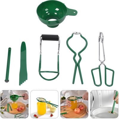 JUTE 6-teiliges Einmachset Inklusive: Trichter, Zange, Glasöffner, Schraubenschlüssel, Magnetischer Deckelheber Und Marmeladenset. JUTE 6-teiliges Einmachset Inklusive: Trichter, Zange, Glasöffner, Schraubenschlüssel, Magnetischer Deckelheber Und Marmeladenset.