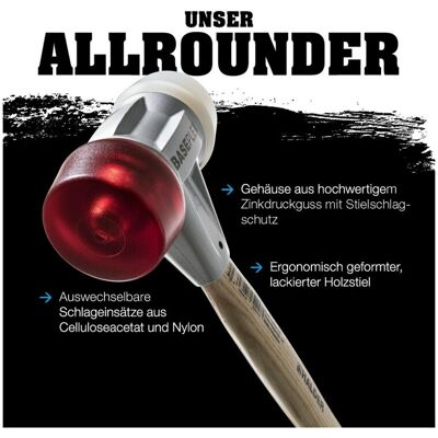 Halder Mazza baseplex - Celluloseacetat Hammer - D25mm bis D50mm Halder Mazza baseplex - Celluloseacetat Hammer - D25mm bis D50mm
