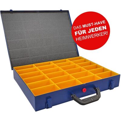 Europlus Pro M 44h-24 Profi-metallkoffer Für Kleinteile, Sortimentskasten Mit 24 Einsätzen - Allit Europlus Pro M 44h-24 Profi-metallkoffer Für Kleinteile, Sortimentskasten Mit 24 Einsätzen - Allit
