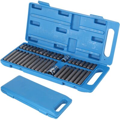 HEAT 40-teiliger 1/2"- Und 3/8"-vierkant-stern-steckschlüsselsatz, Blauer Koffer, Handwerkzeug, Steckschlüssel Für Die Autoreparatur HEAT 40-teiliger 1/2"- Und 3/8"-vierkant-stern-steckschlüsselsatz, Blauer Koffer, Handwerkzeug, Steckschlüssel Für Die Autoreparatur