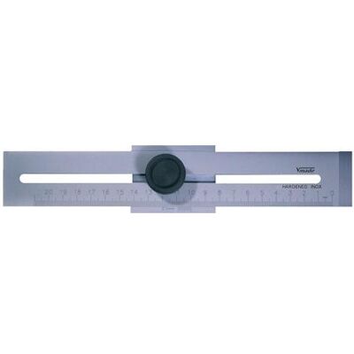 RB Messwerkzeuge - 250mm Stahl-Schiene - Satin Chrome - Messlehre RB Messwerkzeuge - 250mm Stahl-Schiene - Satin Chrome - Messlehre