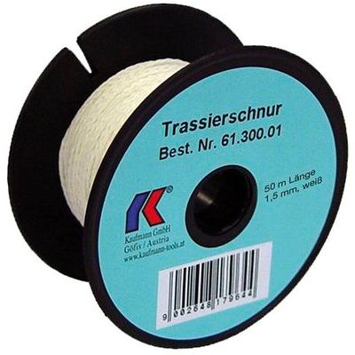 Kaufmann 61.300.01 Weiß 1,5 mm 50 m Trassierschnur Kaufmann 61.300.01 Weiß 1,5 mm 50 m Trassierschnur