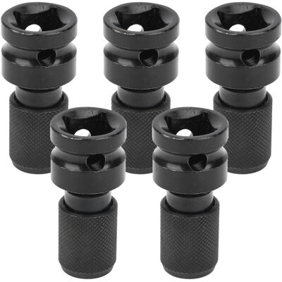 HEAT 5-teiliger Elektrischer Schraubenschlüssel-steckschlüsseladapter 1/2" Vierkant Auf 1/4" Sechskant, Teleskop-bit-konverter HEAT 5-teiliger Elektrischer Schraubenschlüssel-steckschlüsseladapter 1/2" Vierkant Auf 1/4" Sechskant, Teleskop-bit-konverter