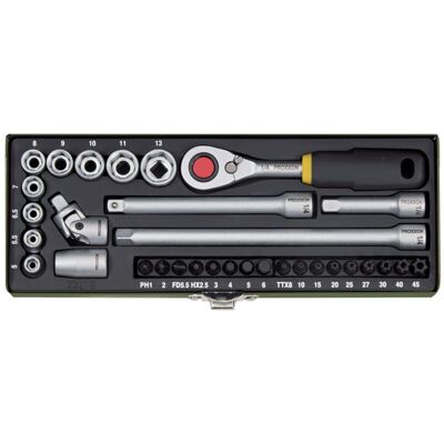 Proxxon - Industrial Steckschlüsseleinsatz Metrisch 1/4' (6.3 Mm) 32teilig 23078 Proxxon - Industrial Steckschlüsseleinsatz Metrisch 1/4' (6.3 Mm) 32teilig 23078
