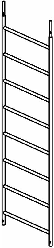 Einzelteil Fahrgerüst Rahmenteil mit 8 Sprossen 0,72x2,15m - Hymer