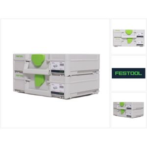 Festool - Systainer Set 2x SYS3 m 112 ( 2x 204840 ) 7,7 Liter 396x296x112mm Werkzeugkoffer koppelbar