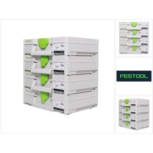 Festool - Systainer Set 4x SYS3 m 112 ( 4x 204840 ) 7,7 Liter 396x296x112mm Werkzeugkoffer koppelbar