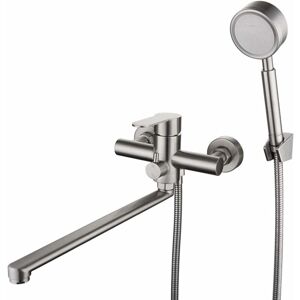 Gotrays - An Der Wand Montiertes Badewannenarmatur-duschset Mit 1,5 M Flexiblem Handbrausekopf, Duschmischbatterie Aus Gebürstetem Edelstahl Für Das Badezimmer Gotrays - An Der Wand Montiertes Badewannenarmatur-duschset Mit 1,5 M Flexiblem Handbrausekopf, Duschmischbatterie Aus Gebürstetem Edelstahl Für Das Badezimmer