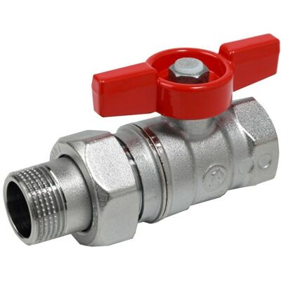 Giacomini Ventile - Rote Schmetterlingsgriff - 3/4F x 3/4M - Ventil Giacomini Ventile - Rote Schmetterlingsgriff - 3/4F x 3/4M - Ventil