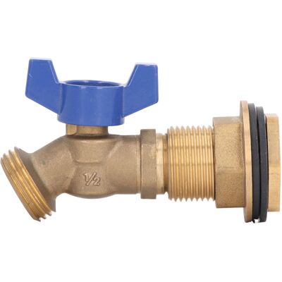 OEM Vierteldreh-kugelhahn Aus Messing Für Wassertanks Oder Regenwassernutzungsanlagen, Mit 1/2"-innengewinde Und 3/4"-außengewinde-durchgangsanschluss. OEM Vierteldreh-kugelhahn Aus Messing Für Wassertanks Oder Regenwassernutzungsanlagen, Mit 1/2"-innengewinde Und 3/4"-außengewinde-durchgangsanschluss.